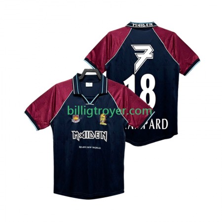 Billige Fotballdrakter West Ham United LAMPARD 18 Iron Maiden 1999 Retro Hjemmedraktsett Kortermet